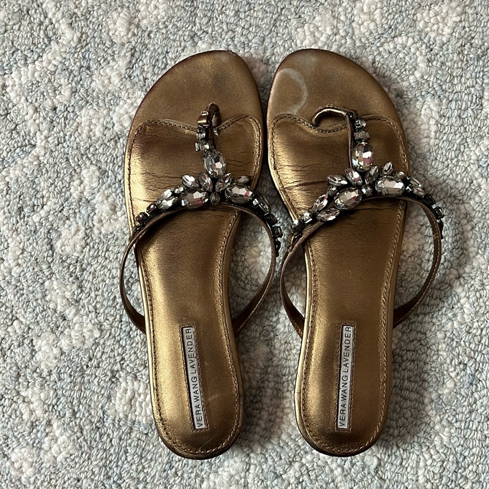 Vera wang lavender bejeweled sandals
